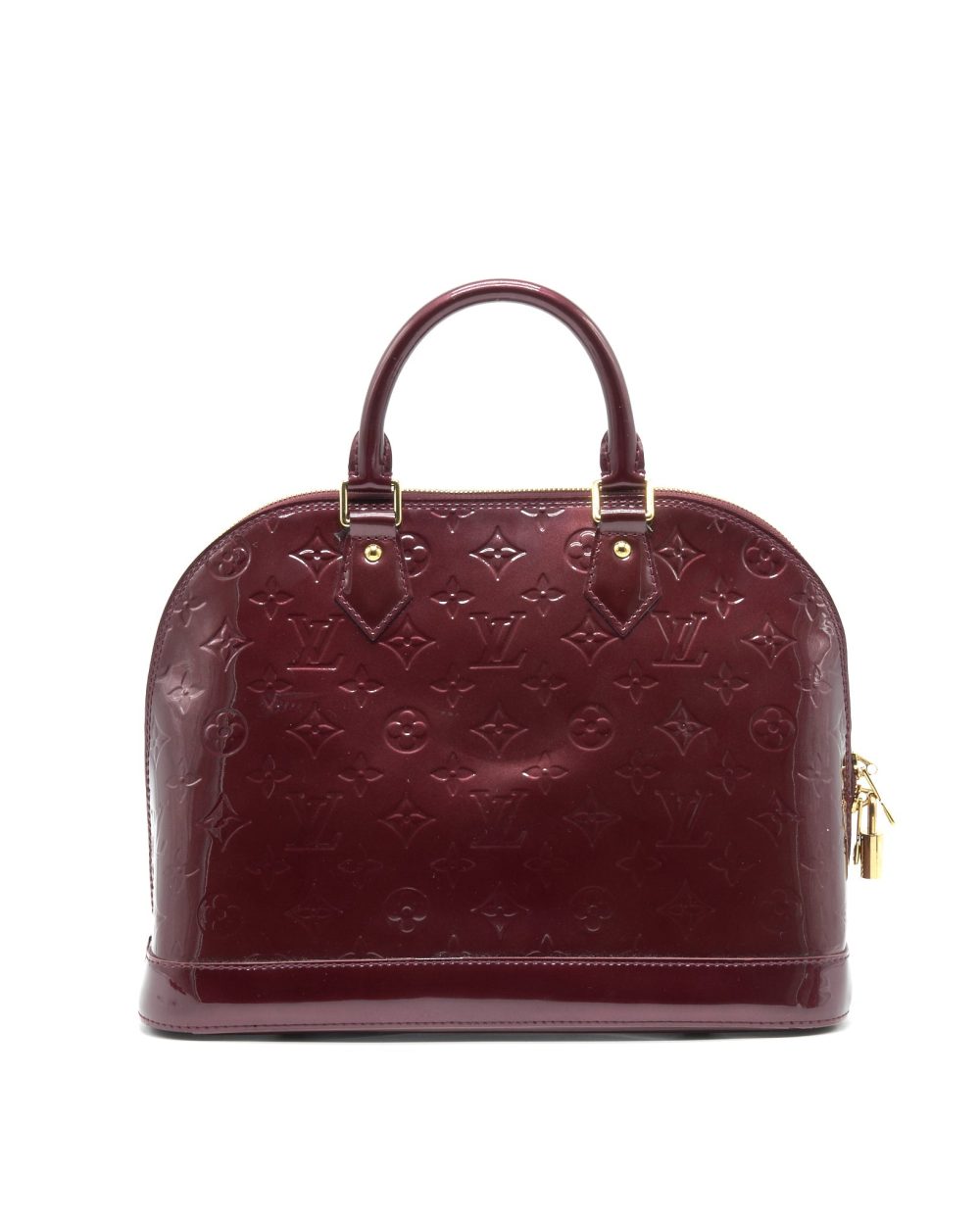 AAA Replica Louis Vuitton LV ALMA PM PATENT LEATHER AMARANTE GHW