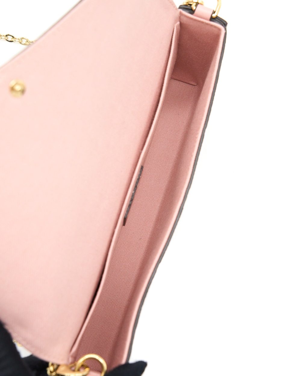 AAA Replica Louis Vuitton LV FELICIA POCHETTE MONOGRAM EMPREINTE ROSE POUNDER GHW