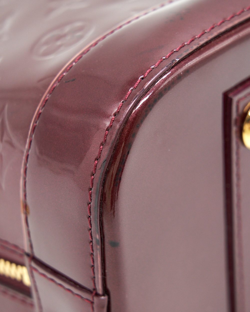 AAA Replica Louis Vuitton LV ALMA PM PATENT LEATHER AMARANTE GHW