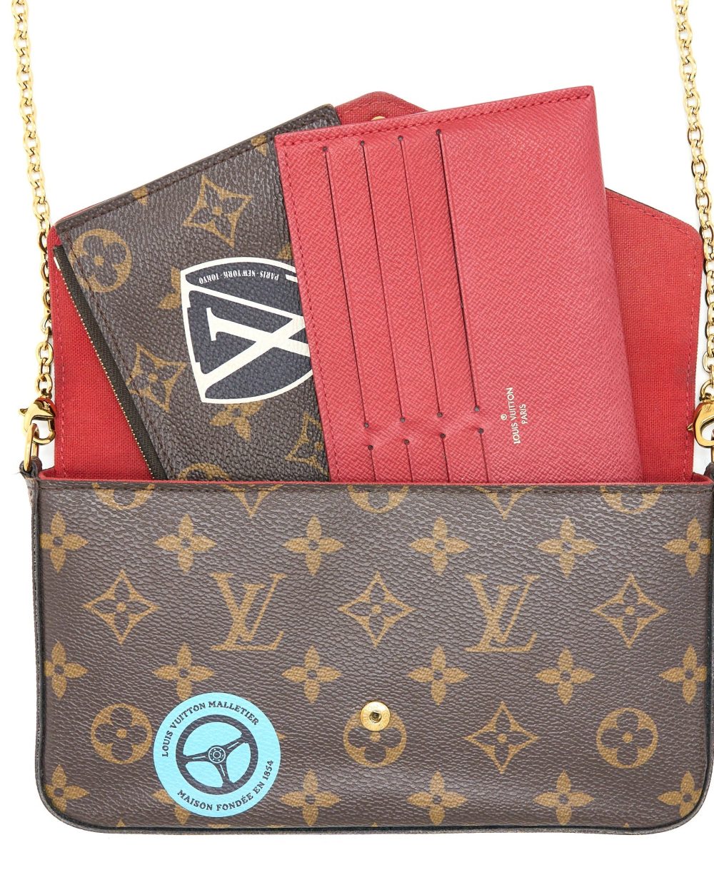 AAA Replica Louis Vuitton LV FELICIE POCHETTE LIMITED EDITION MONOGRAM CANVAS GHW