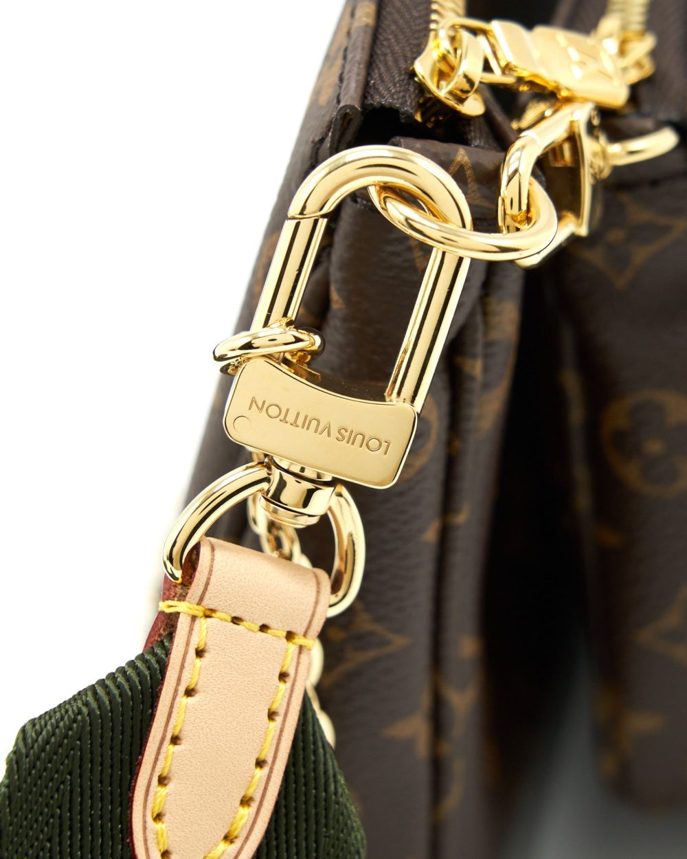 AAA Replica Louis Vuitton LV MULTI POCHETTE WITH KHAKI STRAP