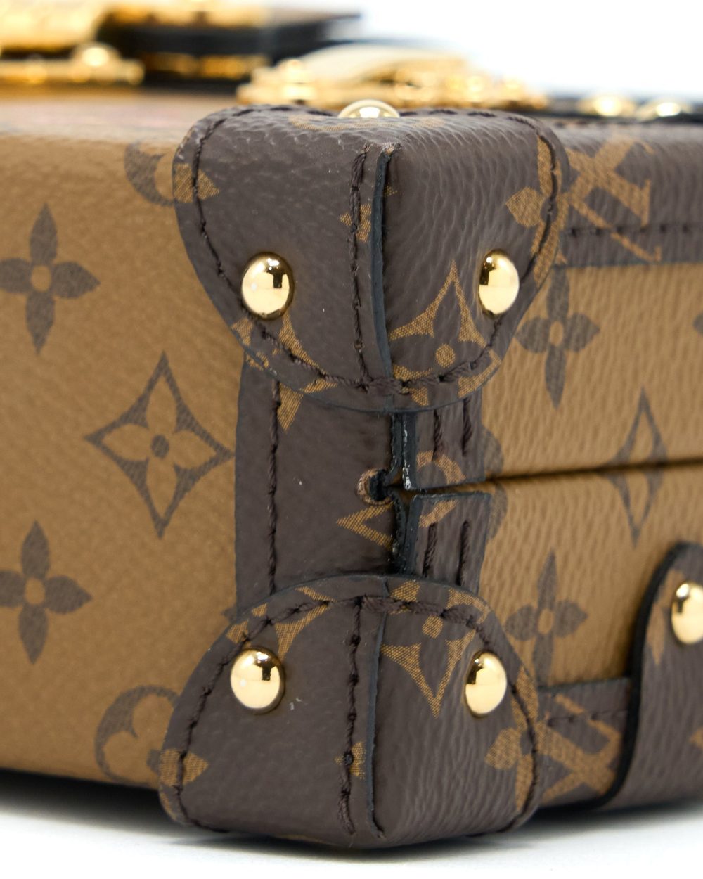 AAA Replica Louis Vuitton LV PETITE MALLE MONOGRAM REVERSE CANVAS GHW