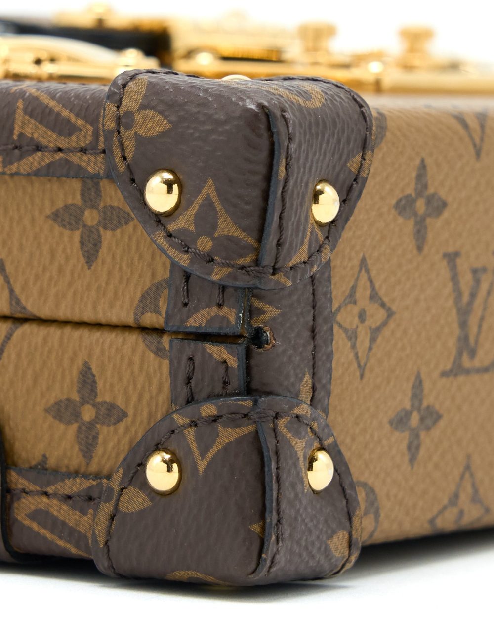 AAA Replica Louis Vuitton LV PETITE MALLE MONOGRAM REVERSE CANVAS GHW