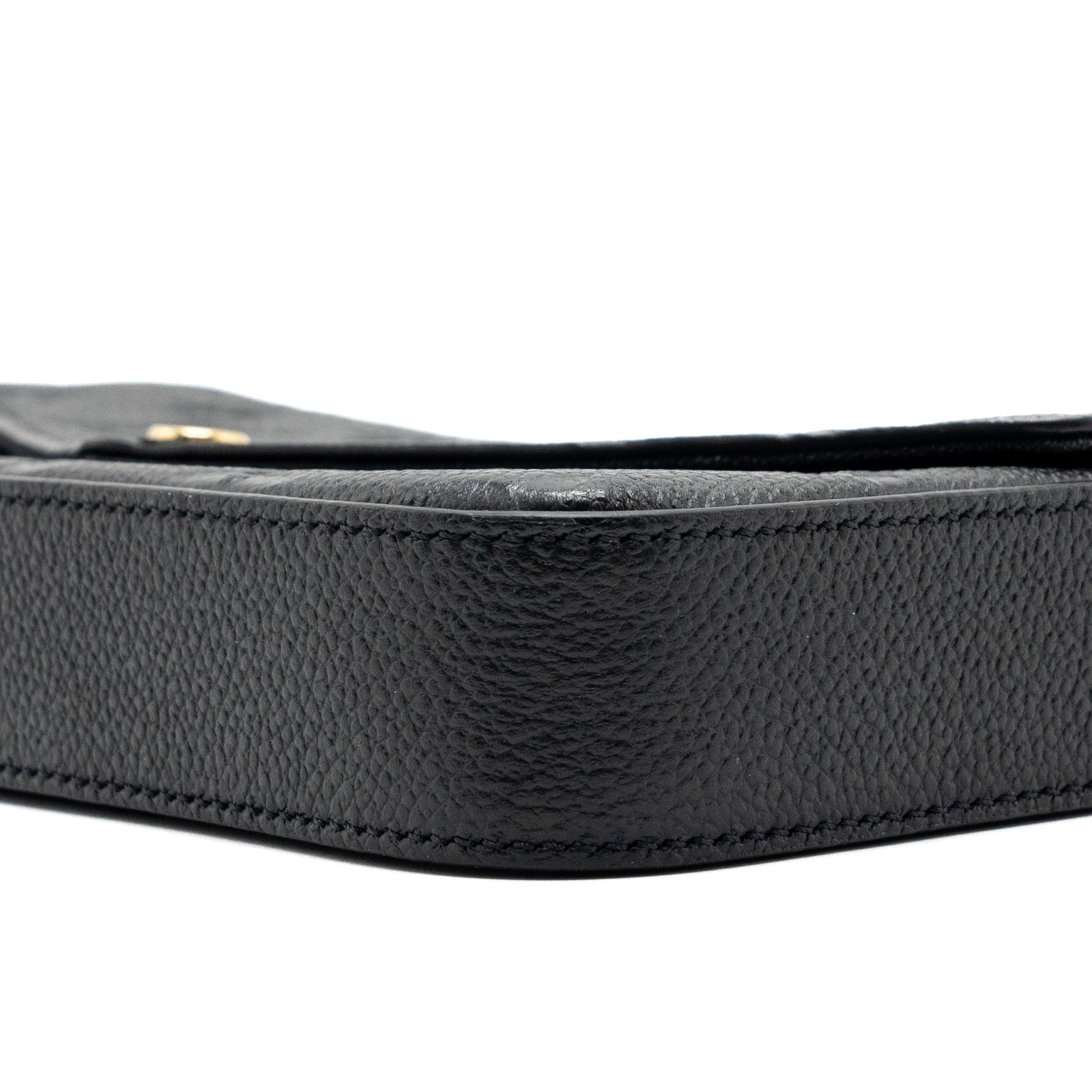 AAA Replica Louis Vuitton LV FELICIE POCHETTE MONOGRAM EMPREINTE BLACK GHW(NEW VERSION)