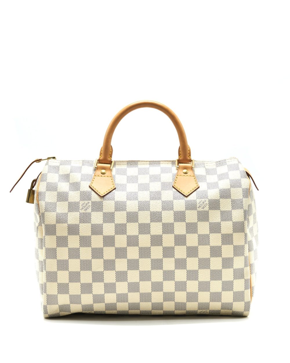 AAA Replica Louis Vuitton LV SPEEDY 30 DAMIER AZUR CANVAS HANDBAG
