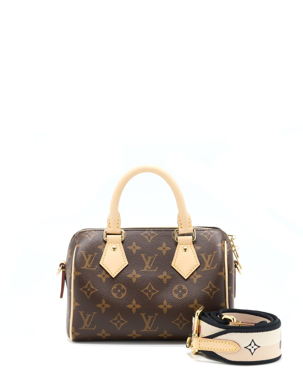 AAA Replica Louis Vuitton LV SPEEDY BANDOULIERE 20 MONOGRAM CANVAS GHW