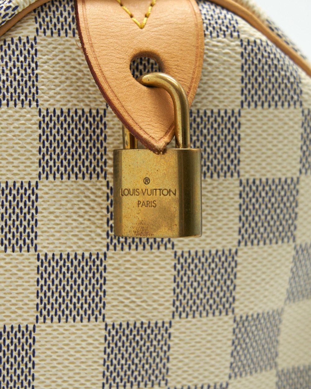 AAA Replica Louis Vuitton LV SPEEDY 30 DAMIER AZUR CANVAS HANDBAG