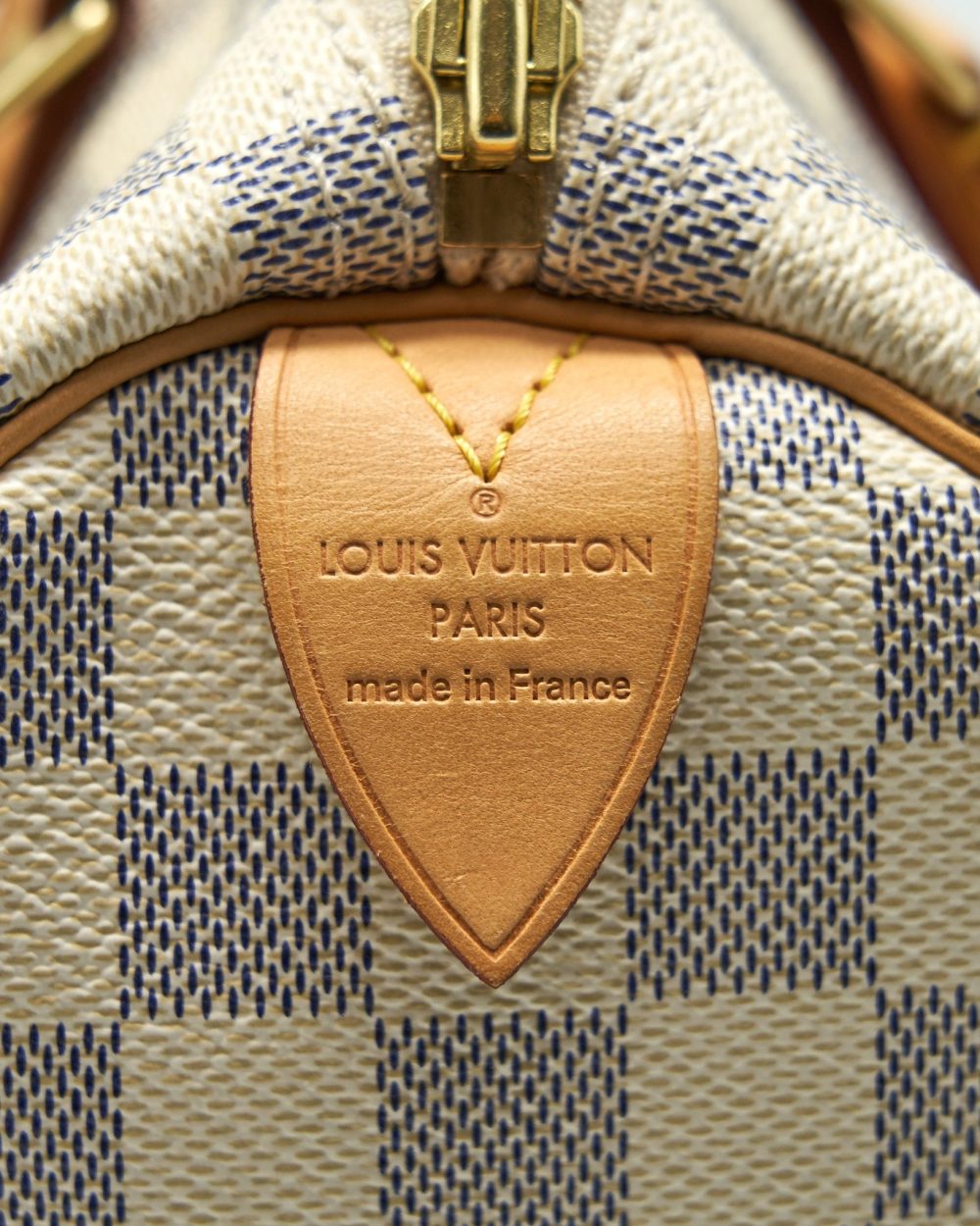AAA Replica Louis Vuitton LV SPEEDY 30 DAMIER AZUR CANVAS HANDBAG