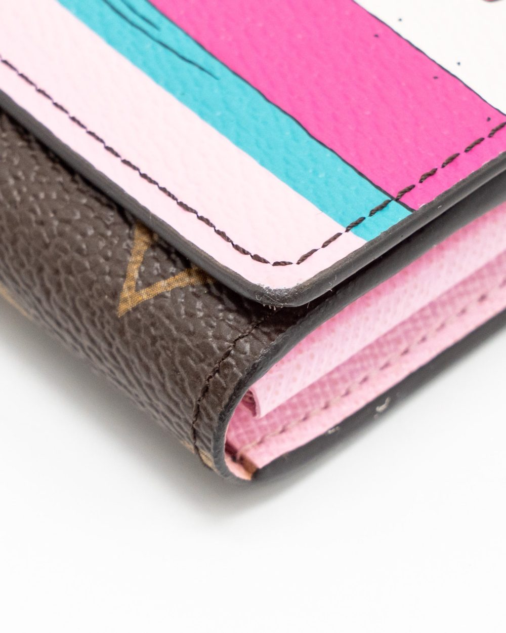 AAA Replica Louis Vuitton LV SARAH WALLET 2016 CHRISTMAS LIMITED EDITION MONOGRAM CANVAS ROSE BALLERINE GHW