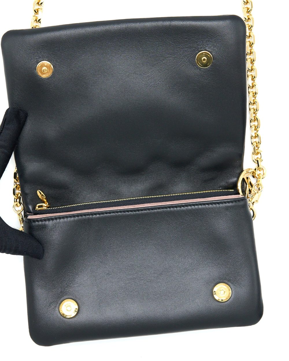 AAA Replica Louis Vuitton LV POCHETTE COUSSIN MONOGRAM-EMBOSSED LAMBSKIN BLACK GHW