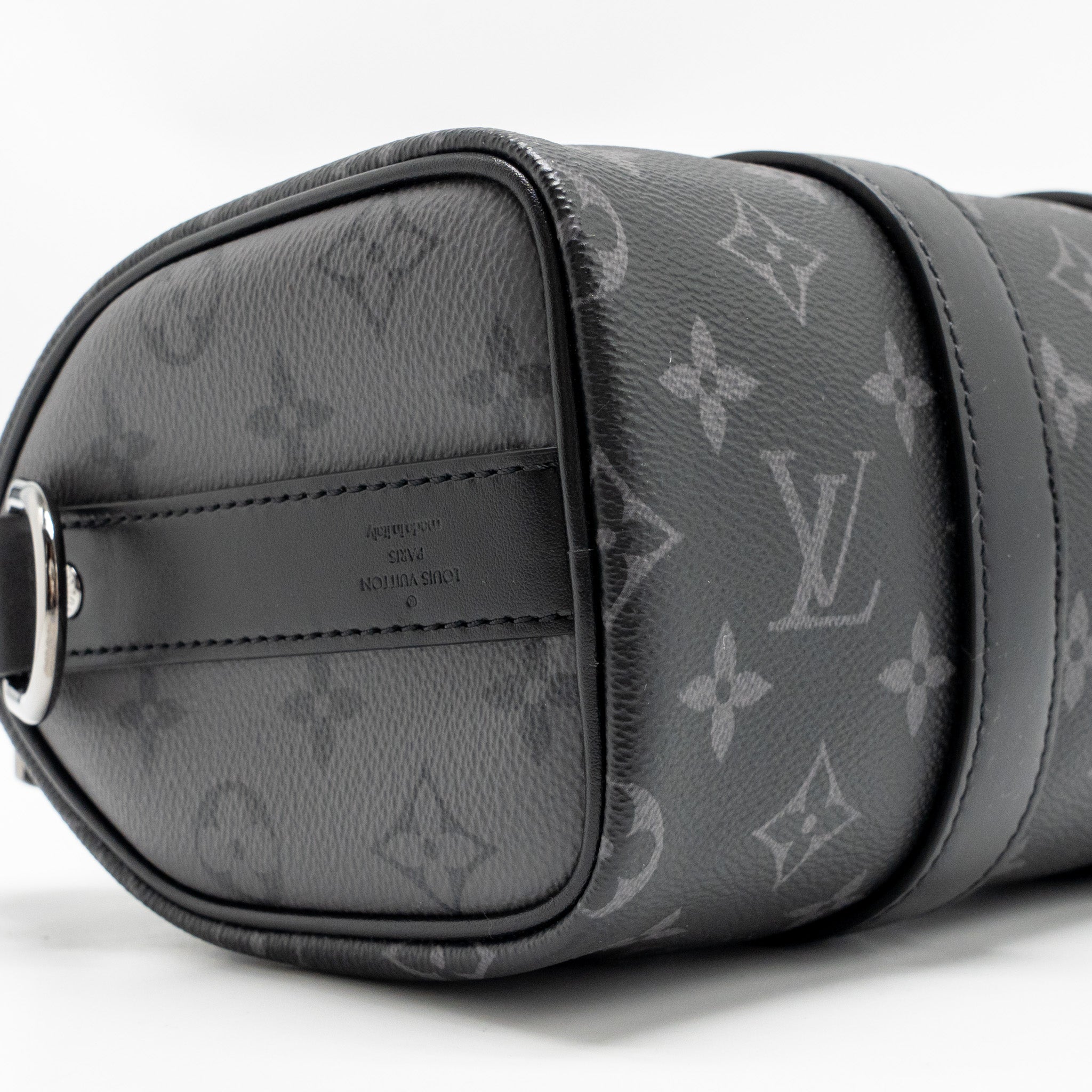 AAA Replica Louis Vuitton LV KEEPALL BANDOULIERE 25 MONOGRAM ECLIPSE SHW