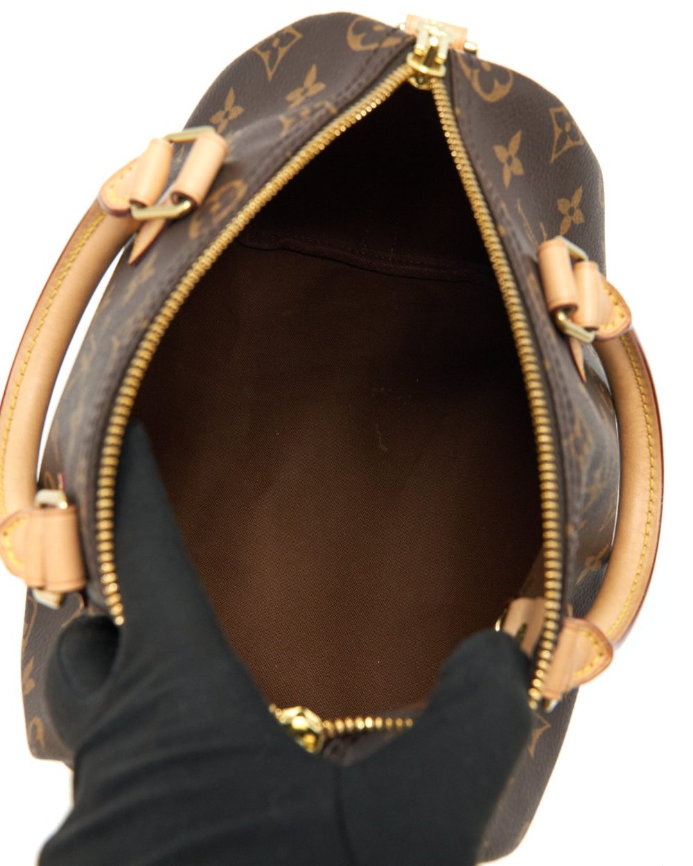 AAA Replica Louis Vuitton LV SPEEDY 25 MONOGRAM CANVAS WITH INITIAL