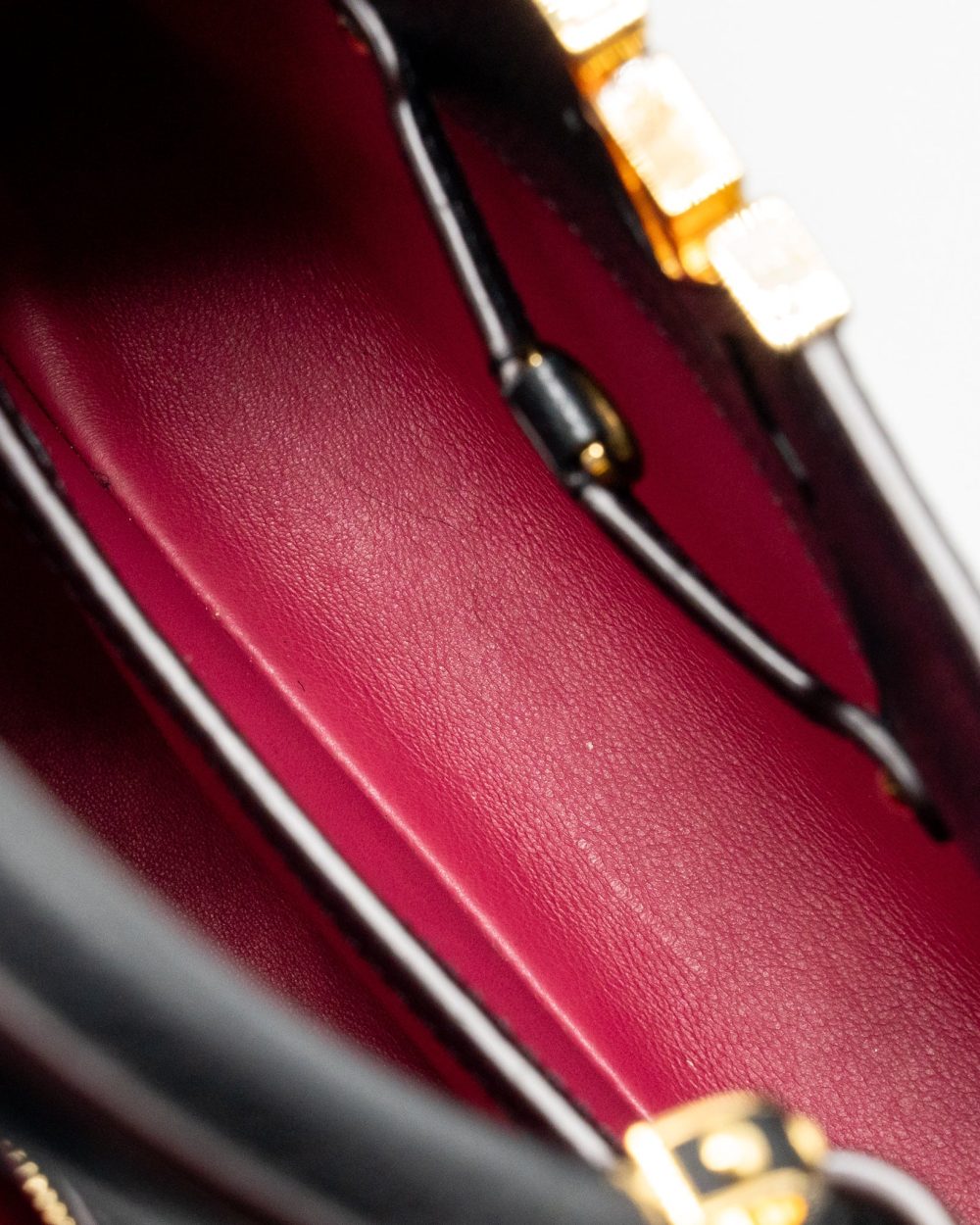 AAA Replica Louis Vuitton LV CAPUCINES BB CALFSKIN BLACK GHW