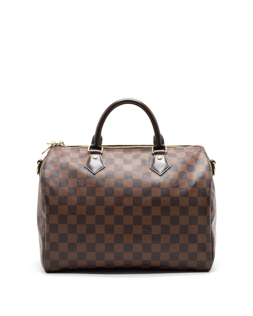 AAA Replica Louis Vuitton LV SPEEDY 30 DAMIER EBENE CANVAS HANDBAG BROWN