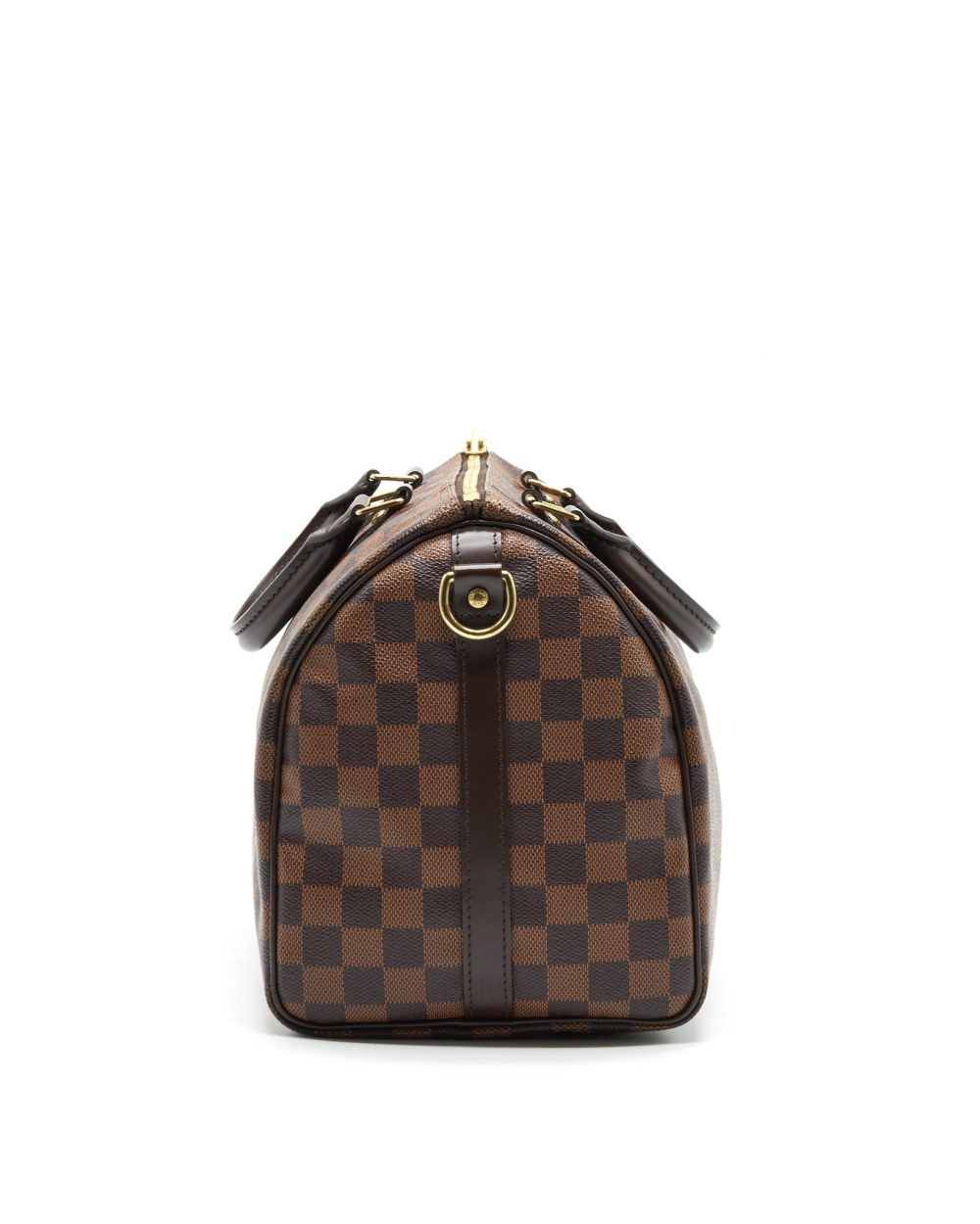 AAA Replica Louis Vuitton LV SPEEDY 30 DAMIER EBENE CANVAS HANDBAG BROWN