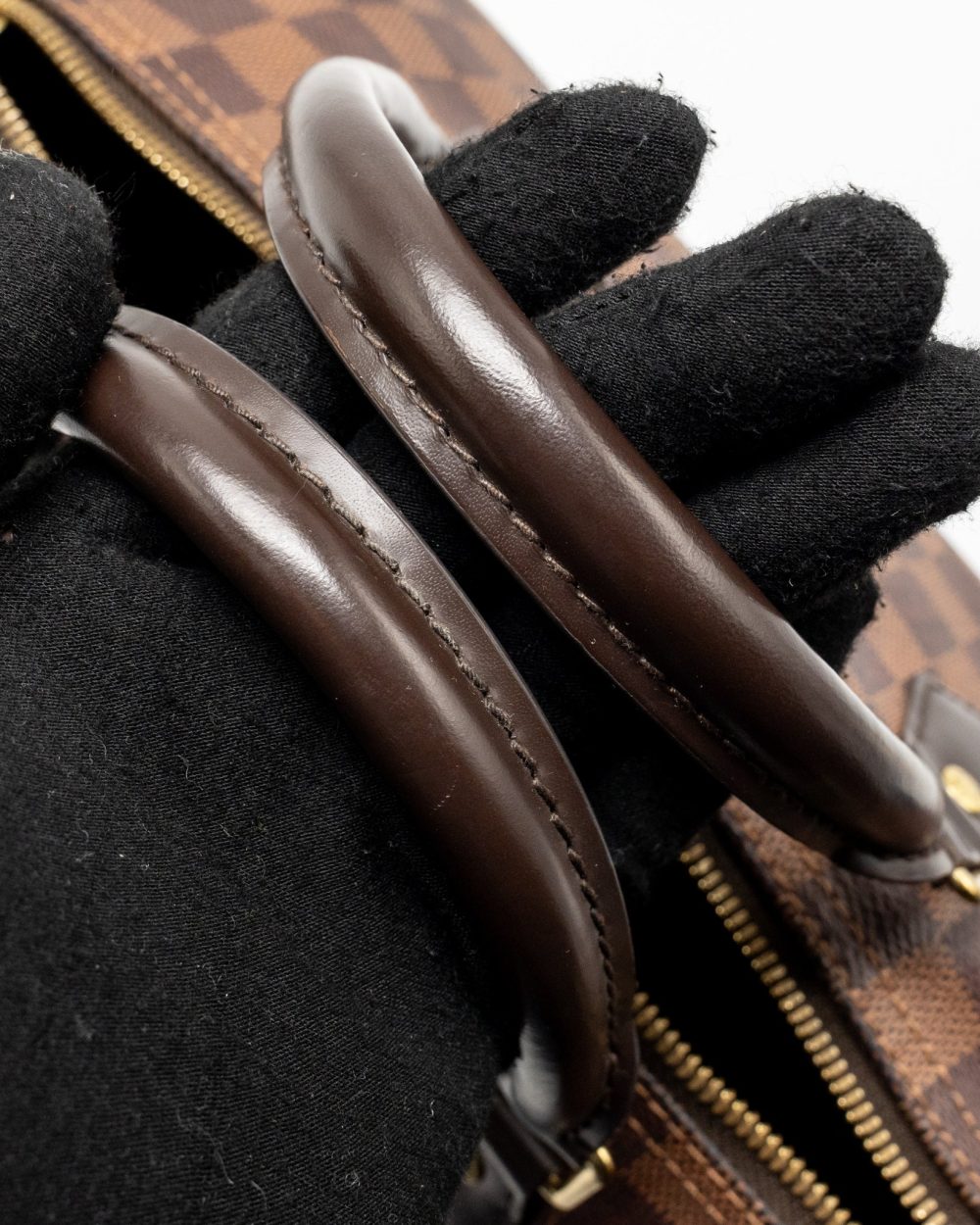 AAA Replica Louis Vuitton LV SPEEDY BANDOULIERE 30 DAMIER EBENE CANVAS GHW