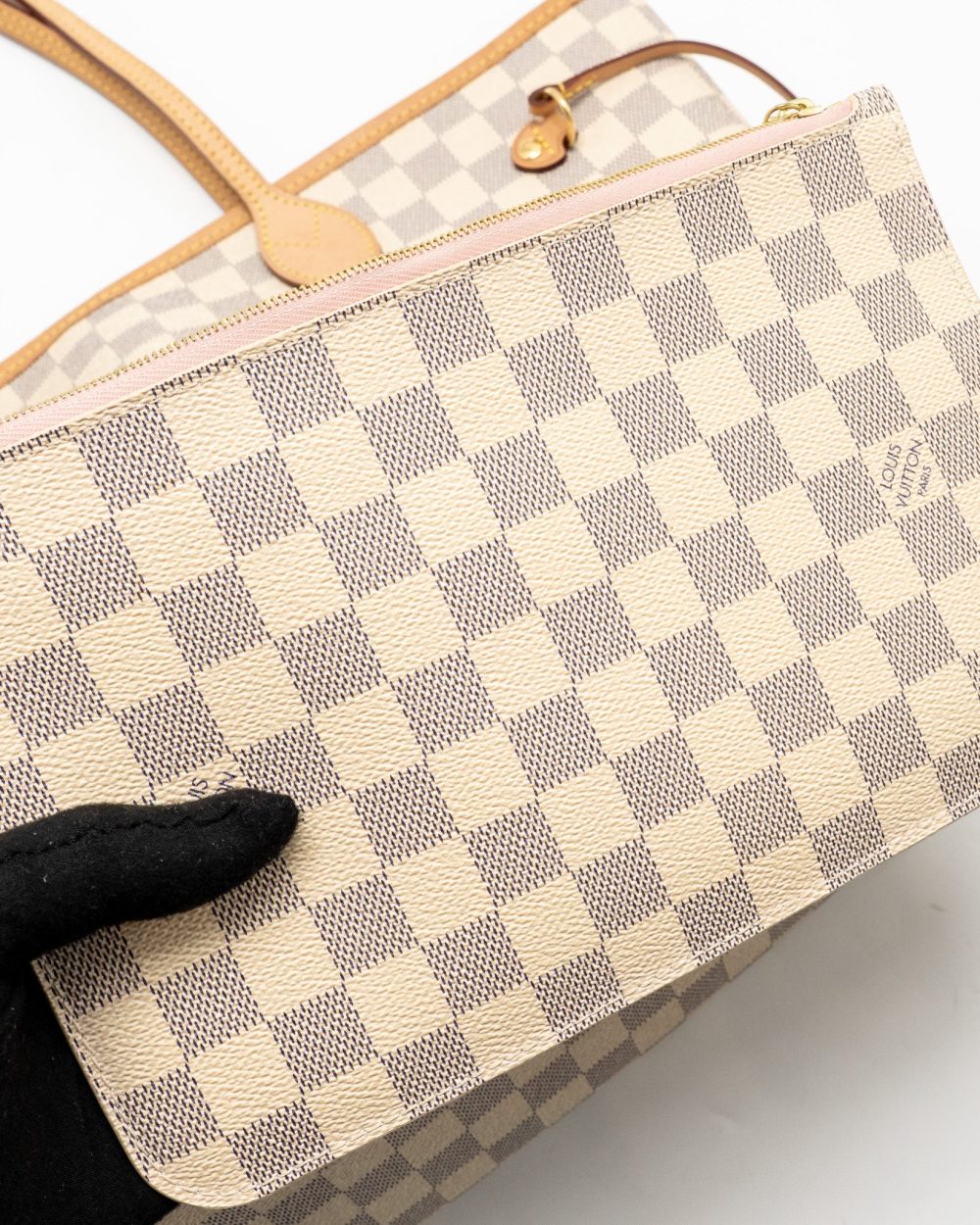 AAA Replica Louis Vuitton LV NEVERFULL MM DAMIER AZUR GHW