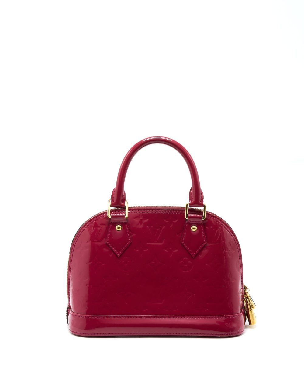 AAA Replica Louis Vuitton LV ALMA BB PATENT DARK PINK GHW