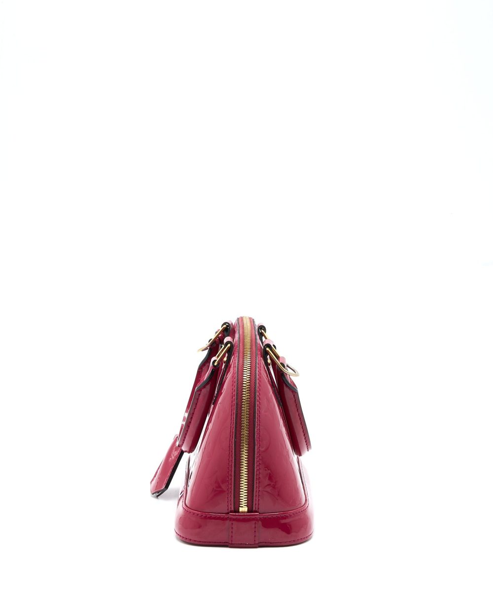 AAA Replica Louis Vuitton LV ALMA BB PATENT DARK PINK GHW