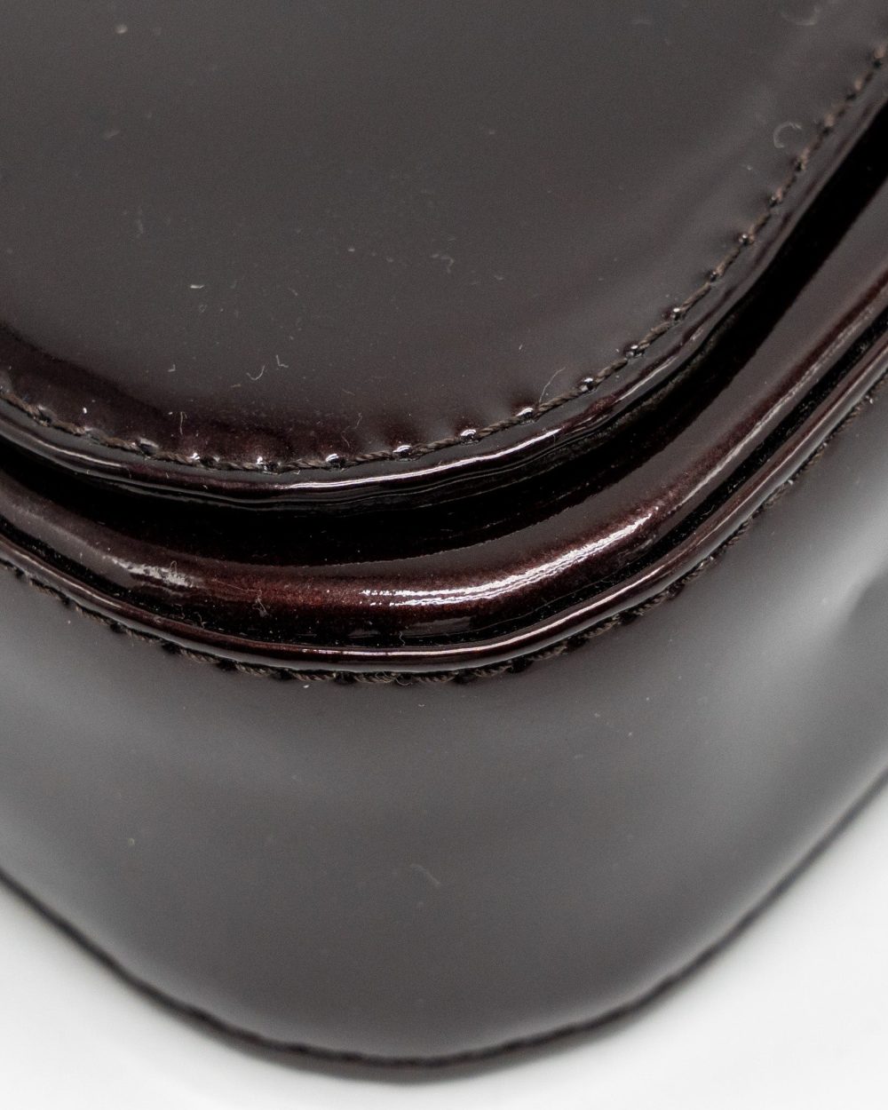 AAA Replica Louis Vuitton LV SOBE CLUTCH PATENT LEATHER DARK PURPLE GHW