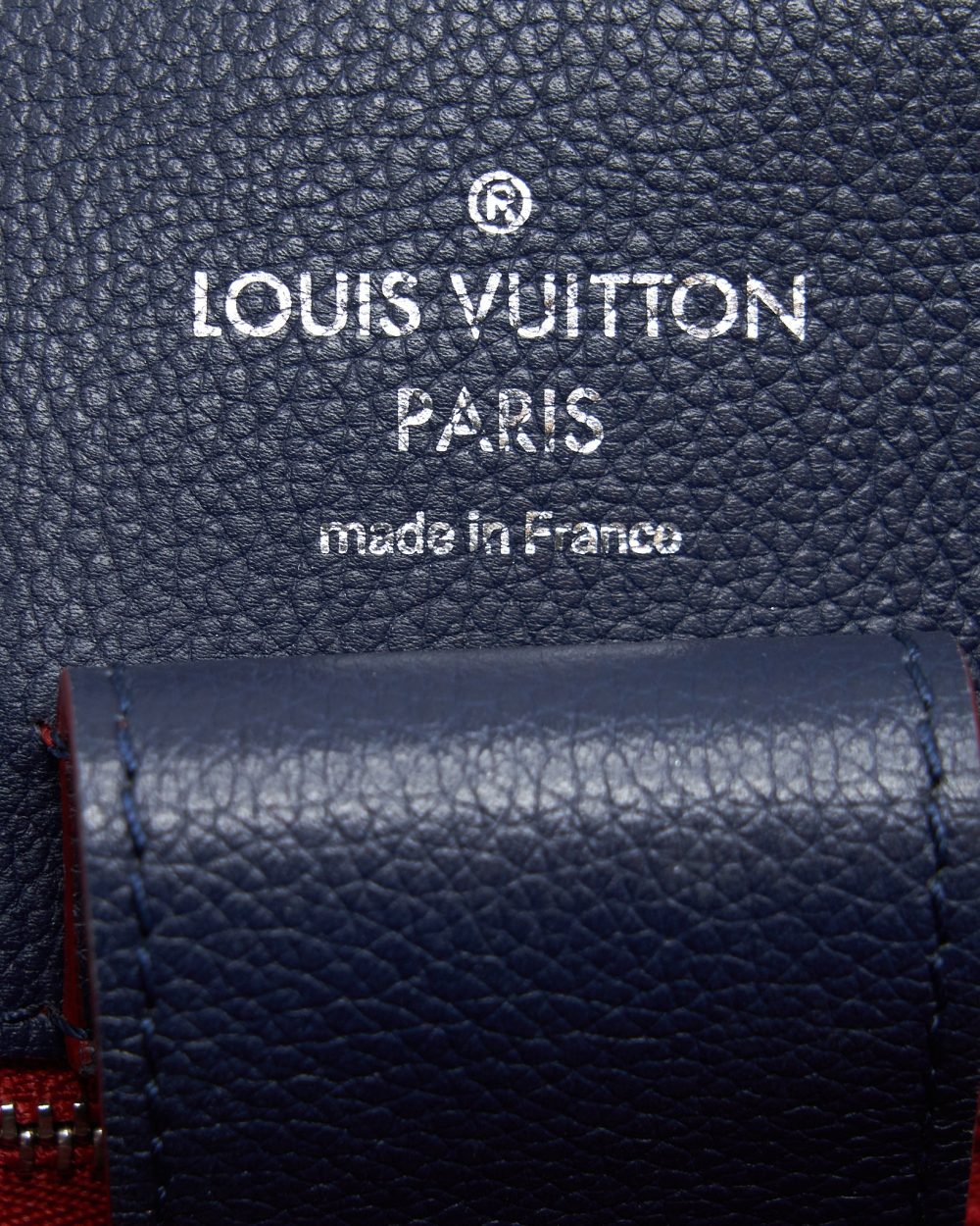 AAA Replica Louis Vuitton LV LOCKME BUCKET BAG NAVY/RED WITH AN EXTRA BAG CHARM SHW