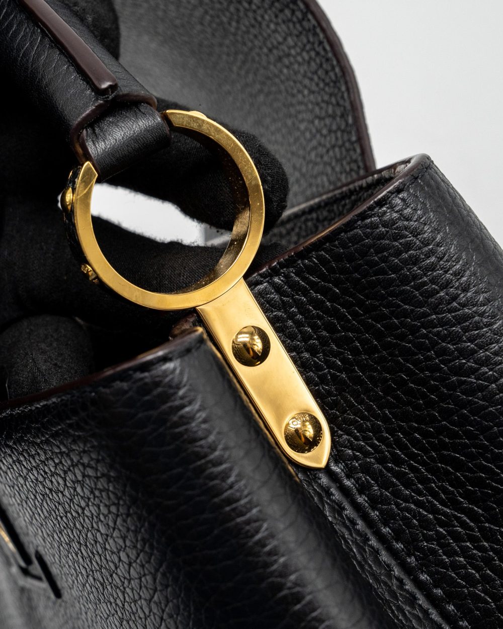AAA Replica Louis Vuitton LV CAPUCINES BB TAURILLON CALFSKIN BLACK GHW