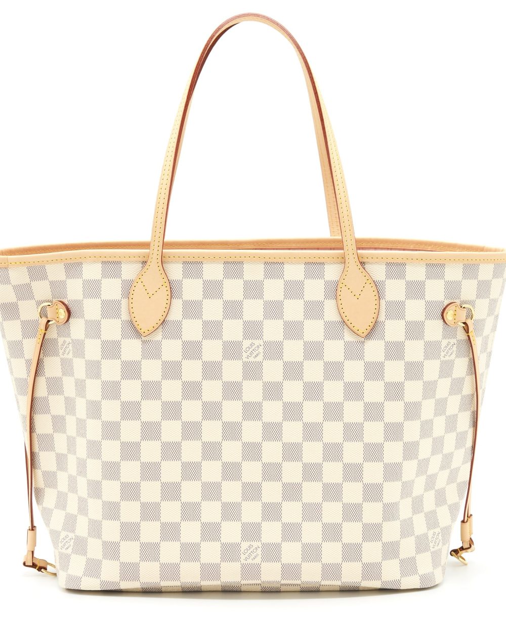 AAA Replica Louis Vuitton LV NEVERFULL MM DAMIER AZUR CANVAS /ROSE BALLERINE (NO INNER POUCH)