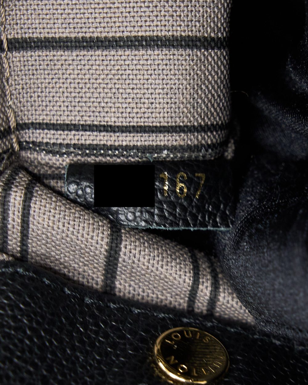 AAA Replica Louis Vuitton LV MONTAIGNE BB MONOGRAM EMPRENITE BLACK GHW