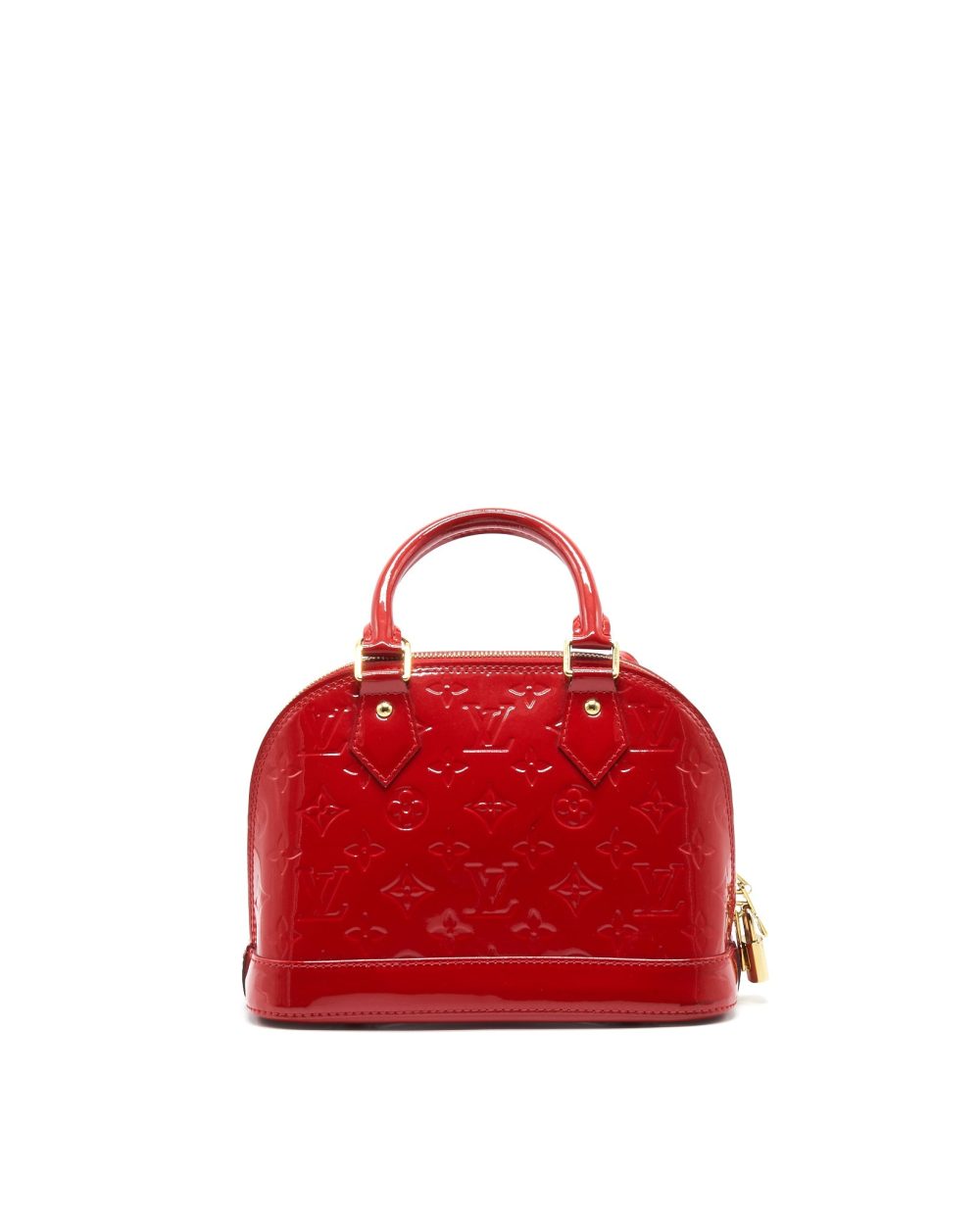 AAA Replica Louis Vuitton LV ALMA BB IN PATENT LEATHER RED