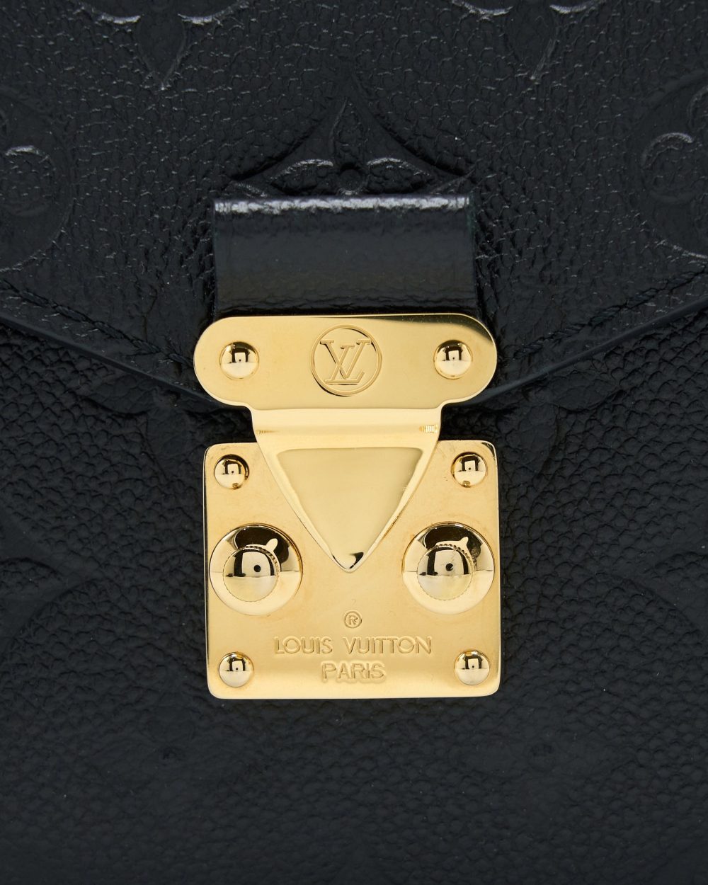 AAA Replica Louis Vuitton LV POCHETTE MÉTIS MONOGRAM EMPREINTE BLACK GHW