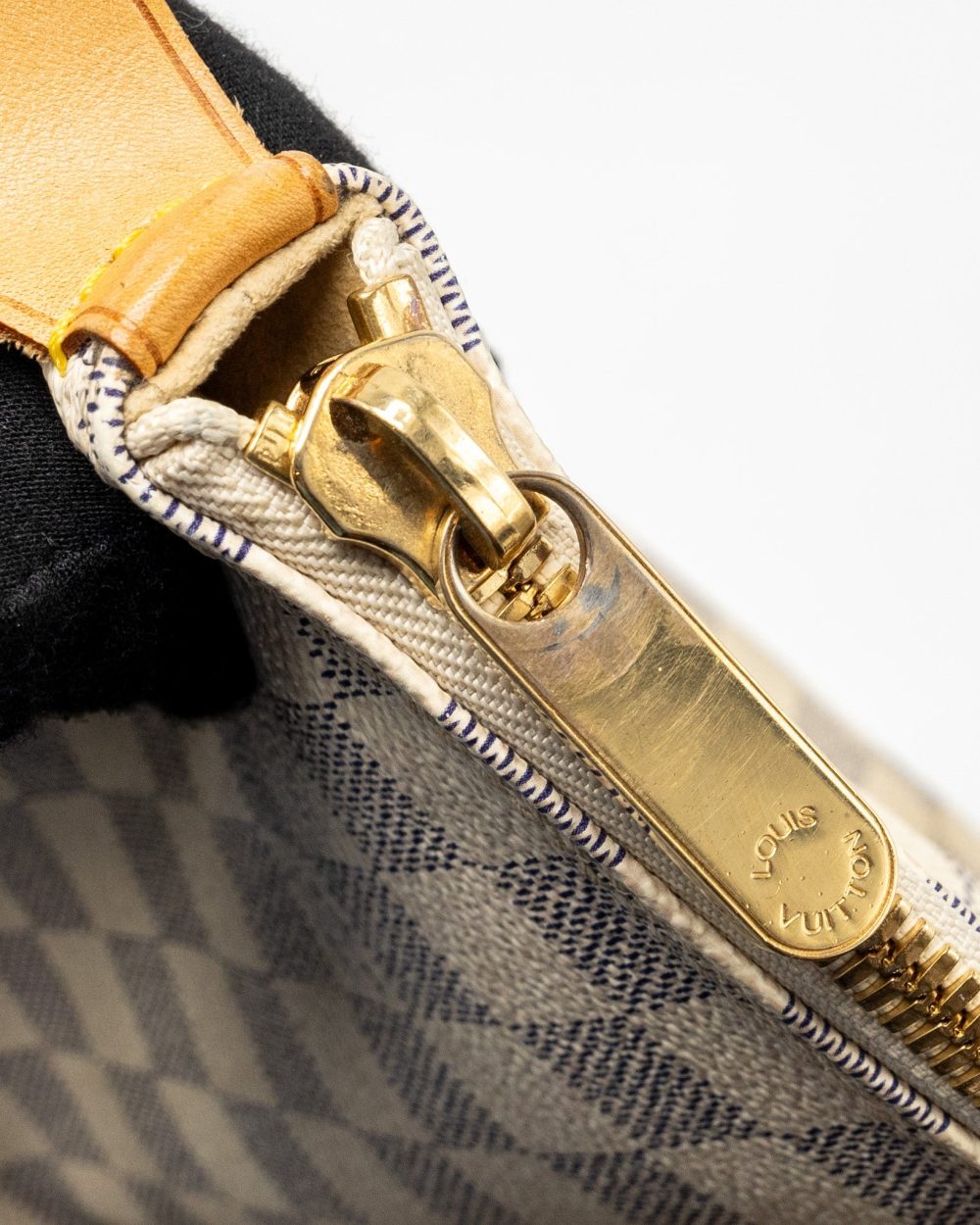 AAA Replica Louis Vuitton LV SALEYA MM DAMIER AZUR CANVAS GHW