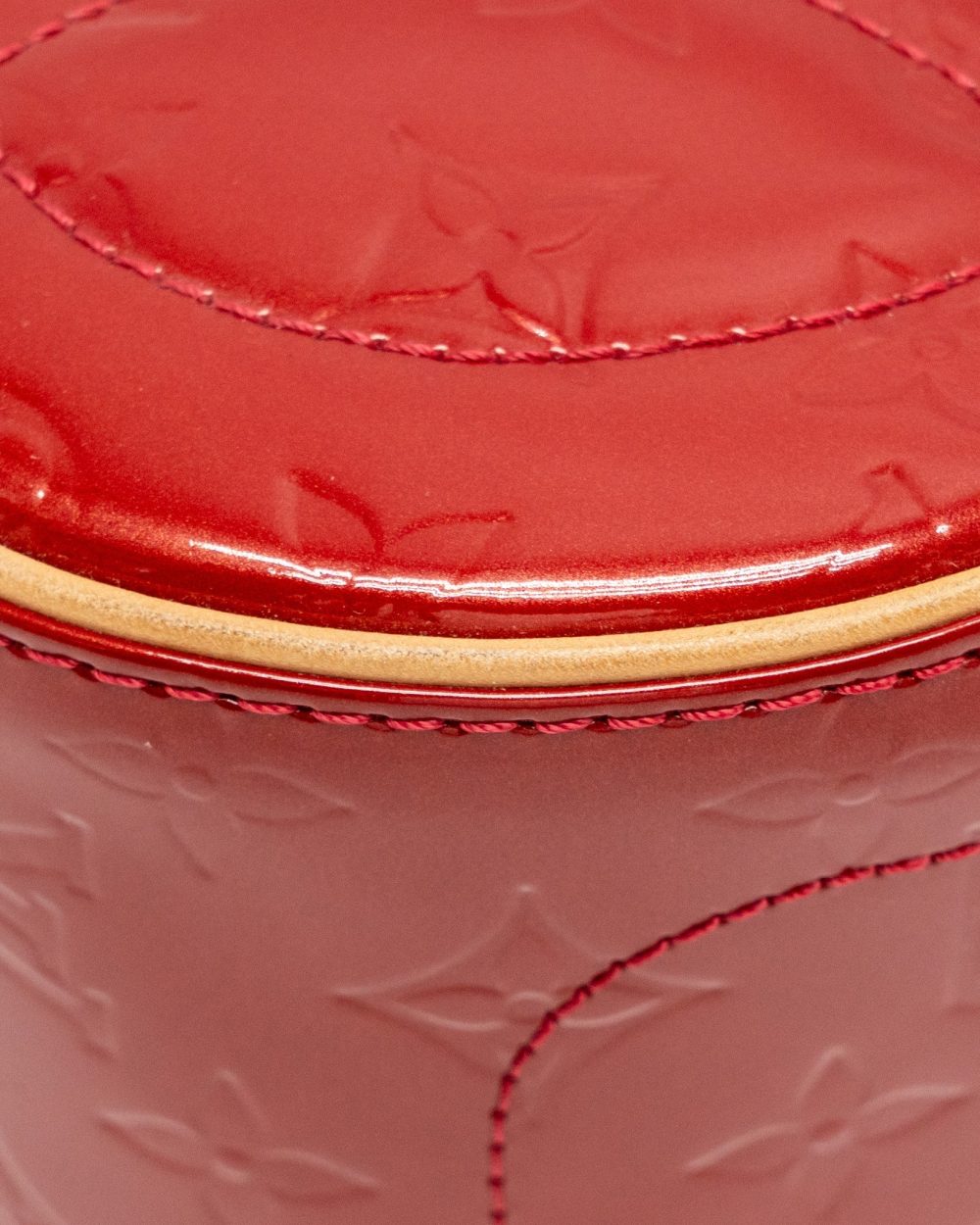 AAA Replica Louis Vuitton LV TROUVILLE PATENT LEATHER RED GHW