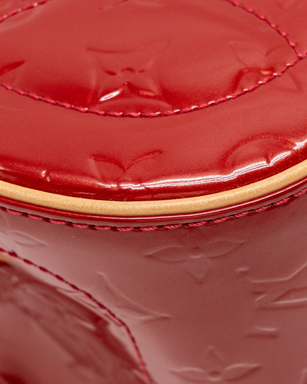 AAA Replica Louis Vuitton LV TROUVILLE PATENT LEATHER RED GHW