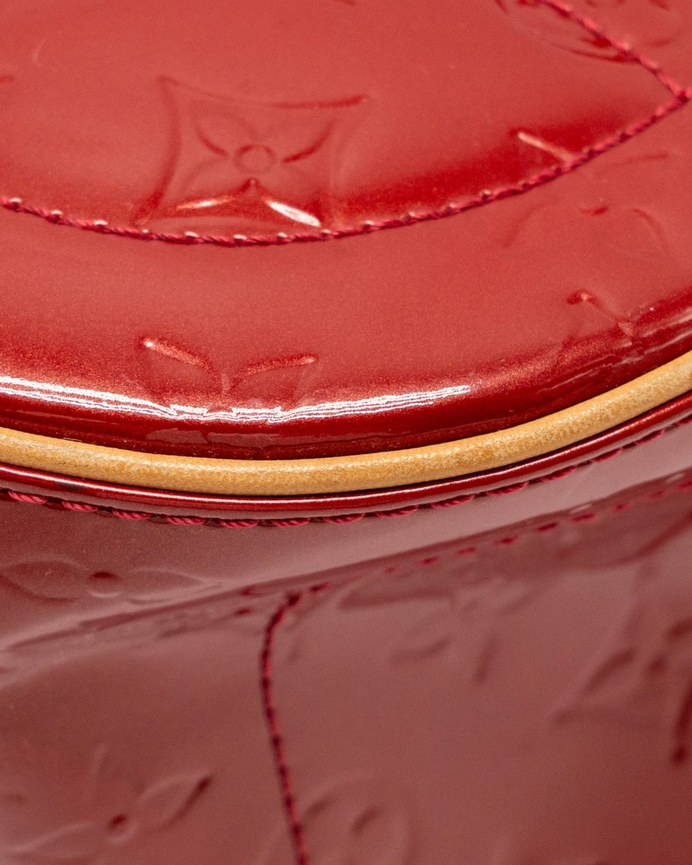 AAA Replica Louis Vuitton LV TROUVILLE PATENT LEATHER RED GHW