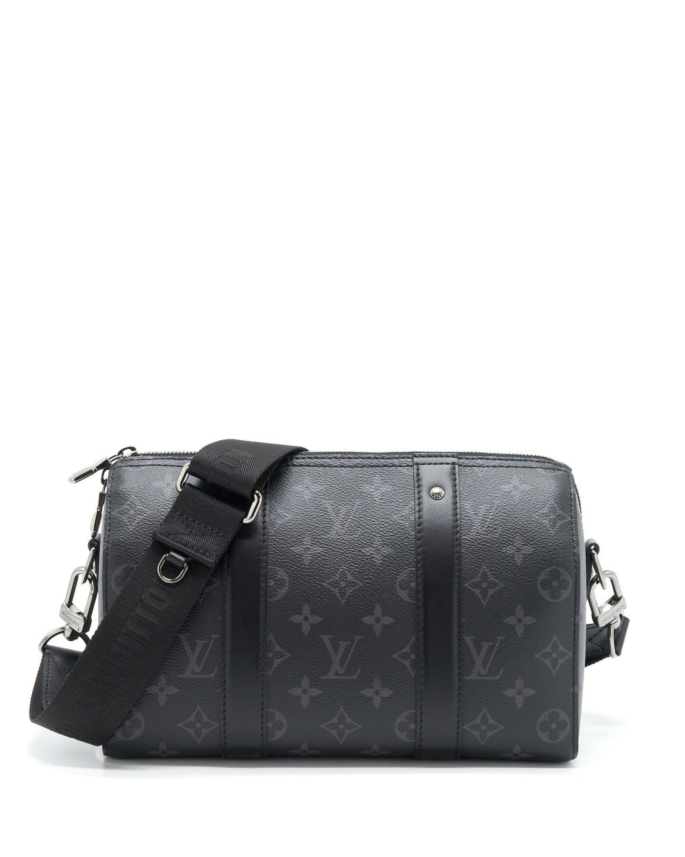 AAA Replica Louis Vuitton LV CITY KEEEPALL 27CM MONOGRAM ECLIPSE AND MONOGRAM ECLIPSE REVERSE