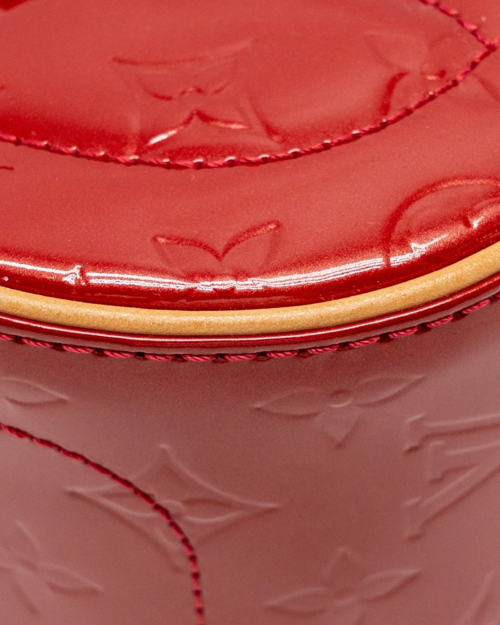 AAA Replica Louis Vuitton LV TROUVILLE PATENT LEATHER RED GHW