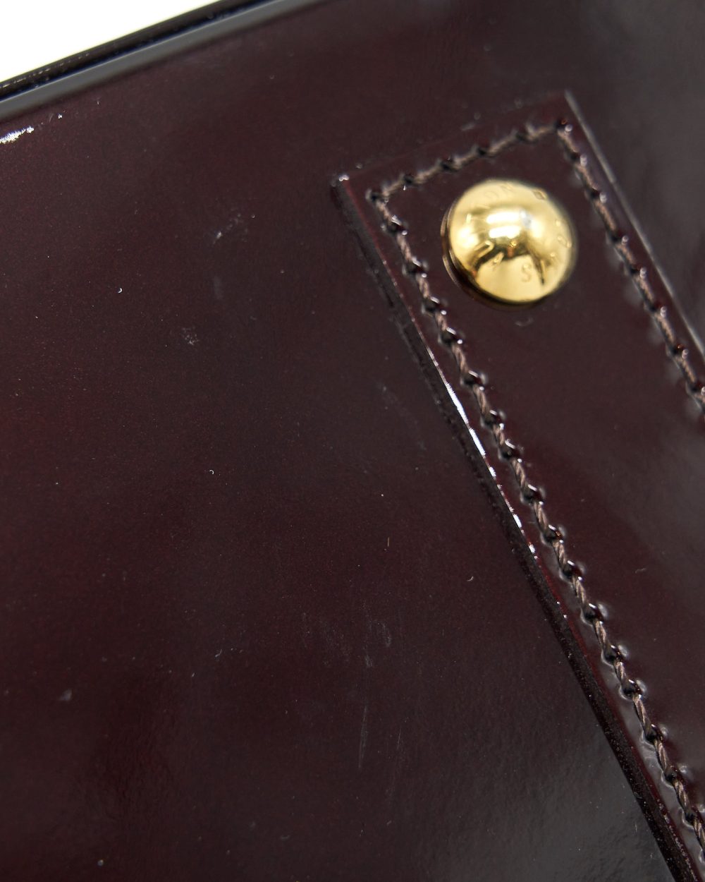 AAA Replica Louis Vuitton LV ALMA BB PATENT AMARANTE RAYE GHW