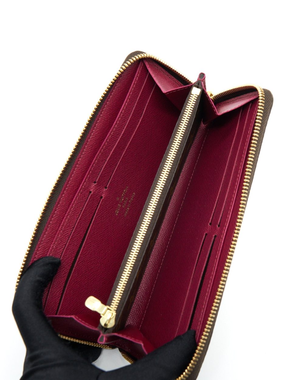 AAA Replica Louis Vuitton LV CLEMENCE LONG WALLET MONOGRAM CANVAS FUCHSIA