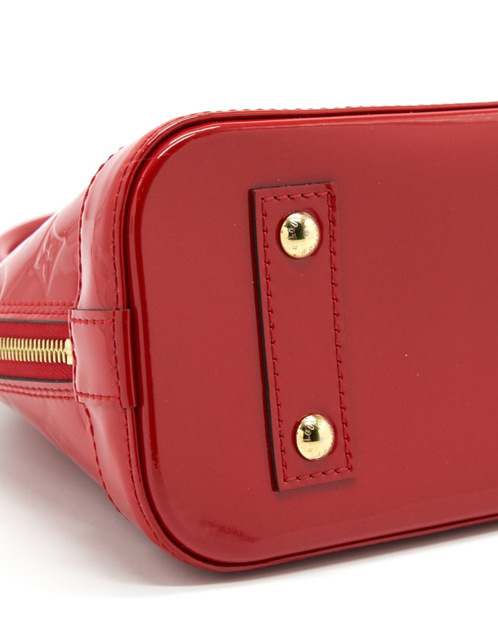 AAA Replica Louis Vuitton LV ALMA BB IN PATENT LEATHER RED