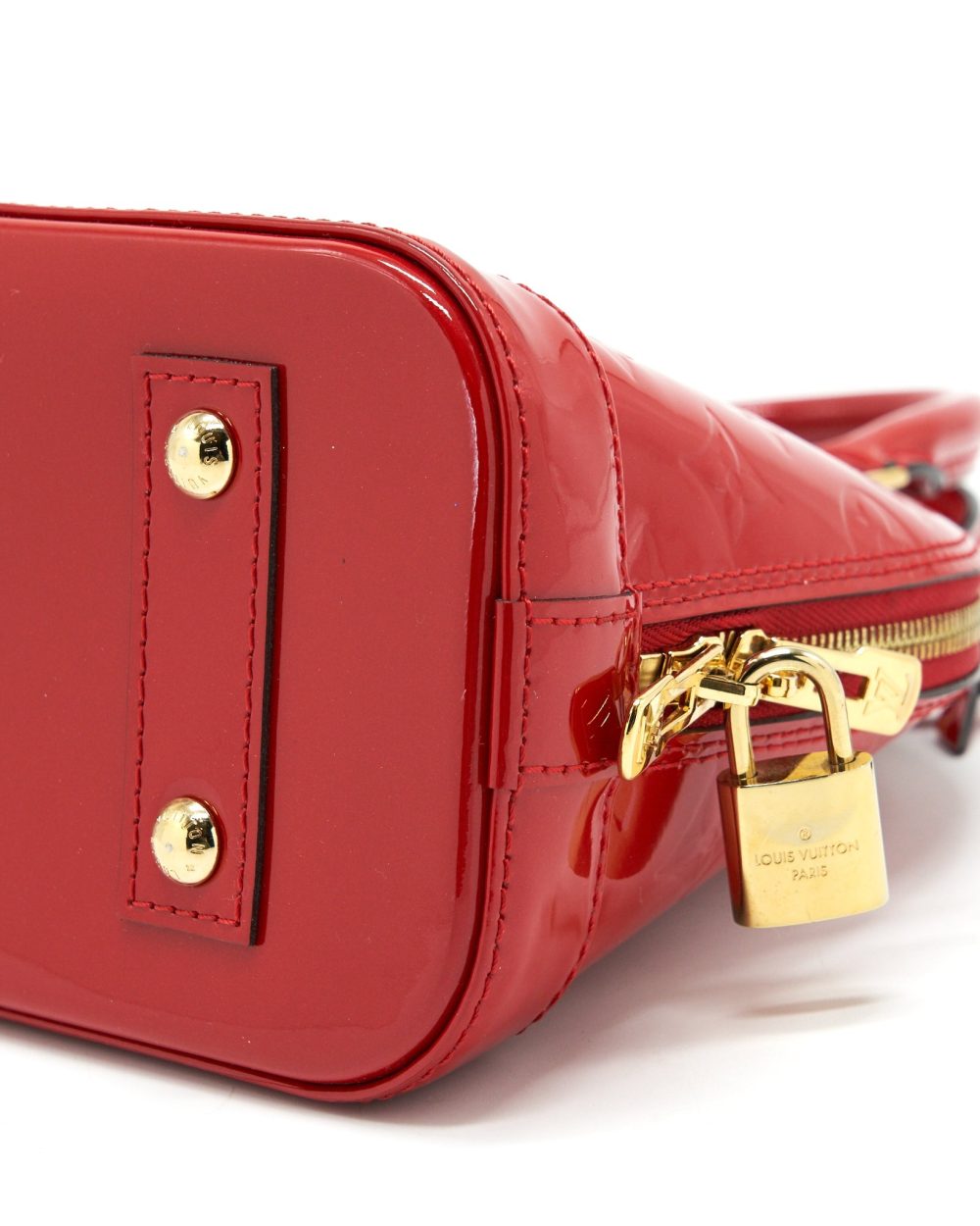 AAA Replica Louis Vuitton LV ALMA BB IN PATENT LEATHER RED