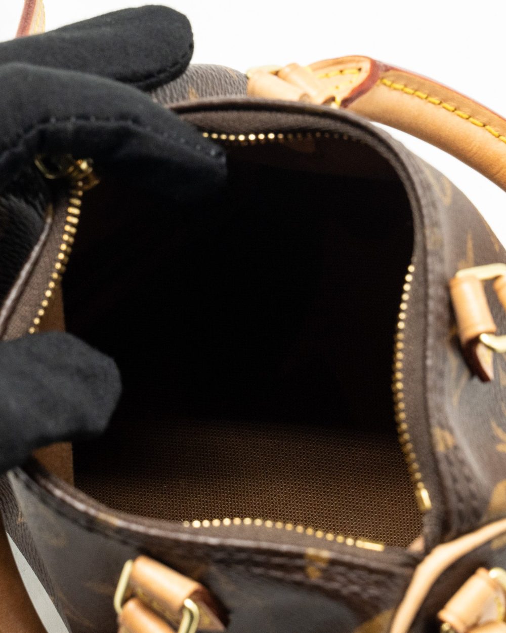 AAA Replica Louis Vuitton LV NANO SPEEDY MONOGRAM CANVAS GHW (OLD VERSION)