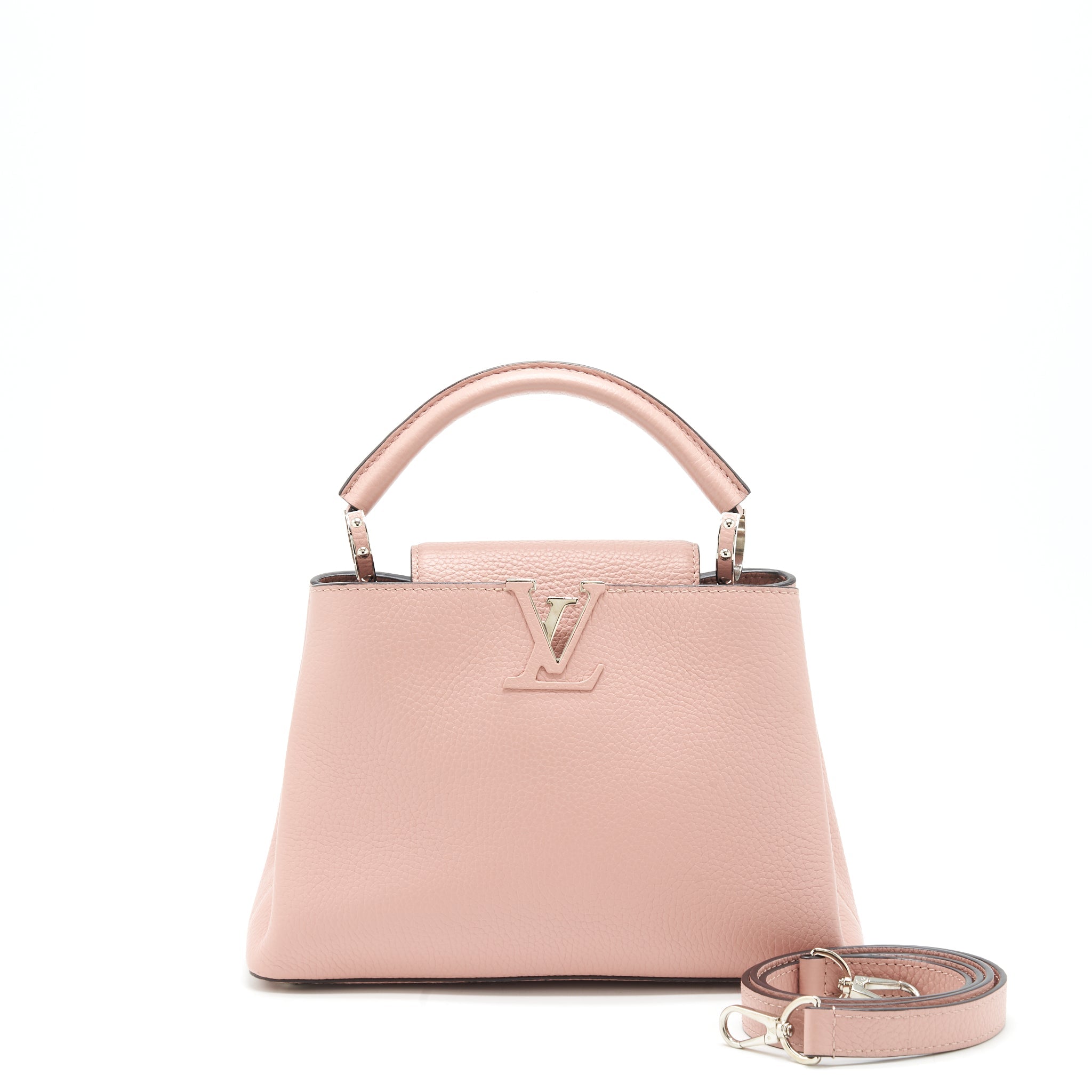 AAA Replica Louis Vuitton LV CAPUCINES BB LIGHT PINK SHW
