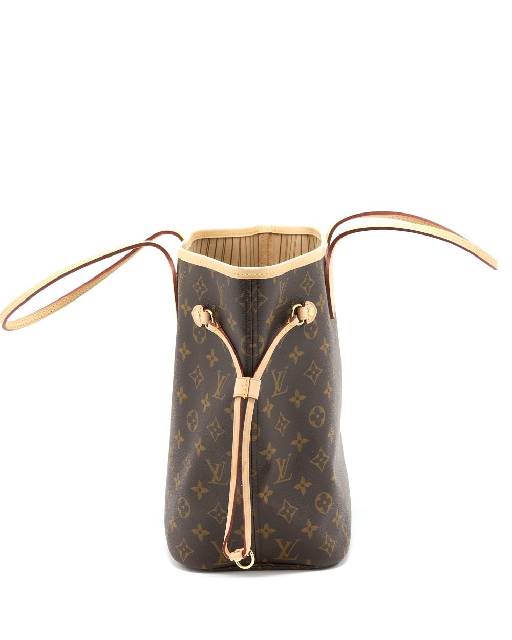 AAA Replica Louis Vuitton LV NEVERFULL MM MONOGRAM CANVAS BEIGE GHW (NEW VERSION)