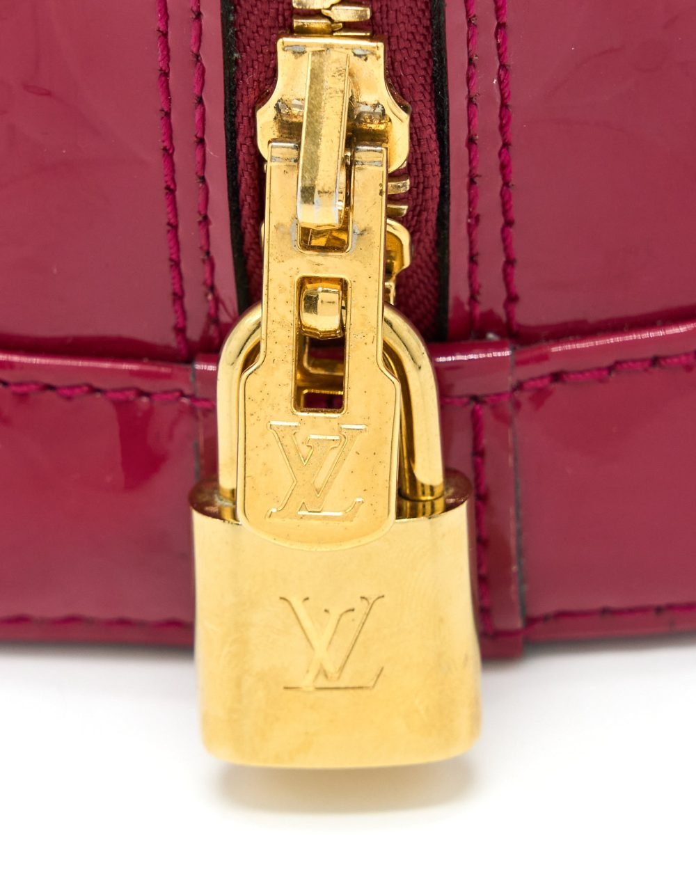 AAA Replica Louis Vuitton LV ALMA BB PATENT DARK PINK GHW