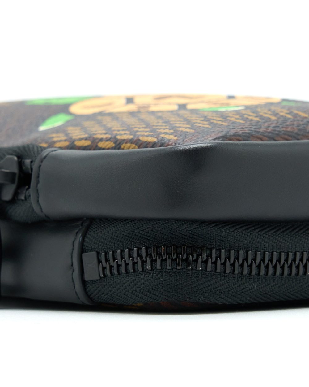 AAA Replica Louis Vuitton LV NIGO DOUBLE PHONE POUCH LIMITED EDITION BLACK HARDWARE