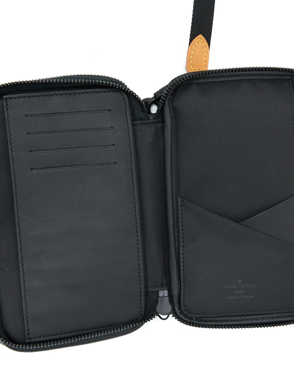 AAA Replica Louis Vuitton LV NIGO DOUBLE PHONE POUCH LIMITED EDITION BLACK HARDWARE