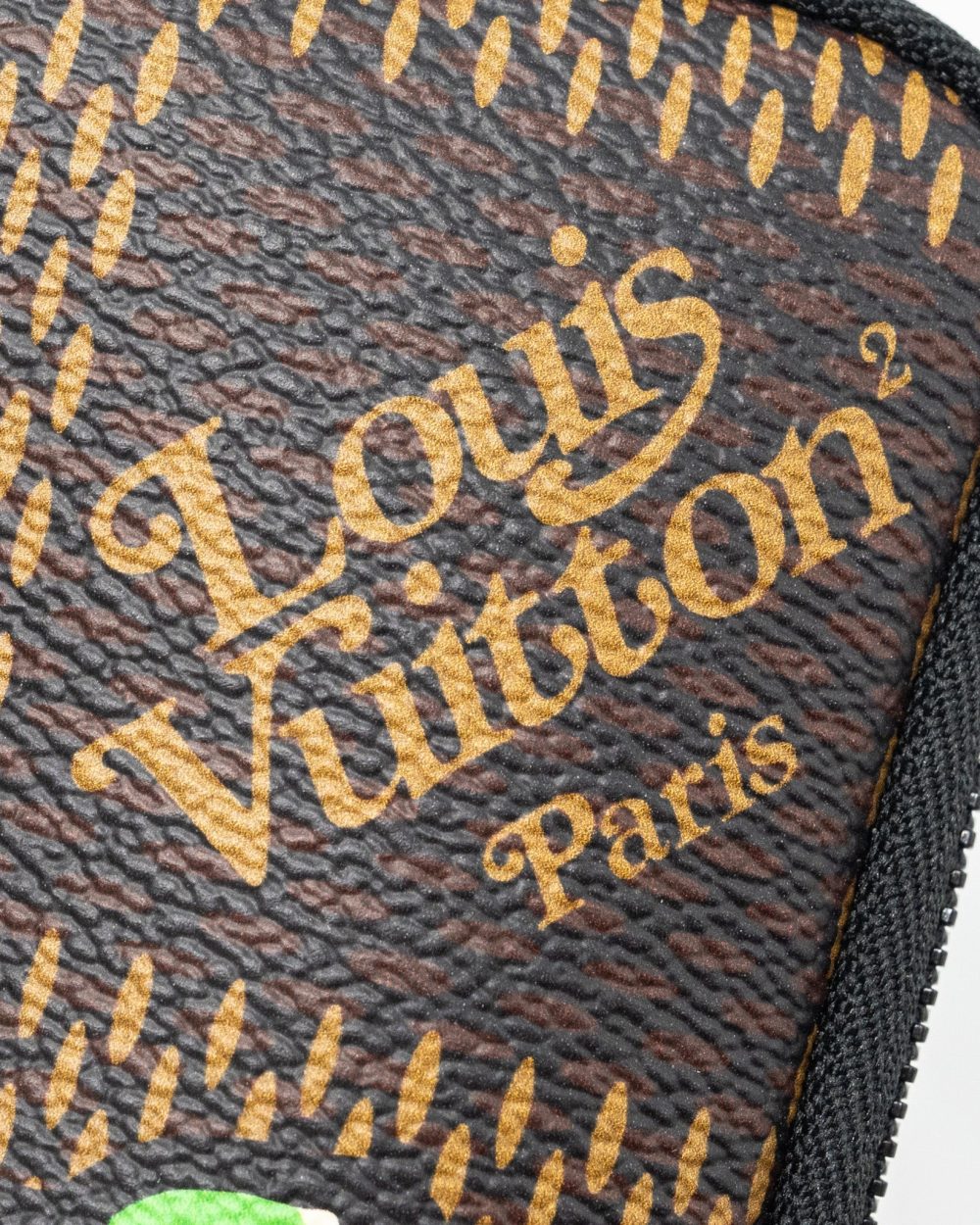 AAA Replica Louis Vuitton LV NIGO DOUBLE PHONE POUCH LIMITED EDITION BLACK HARDWARE