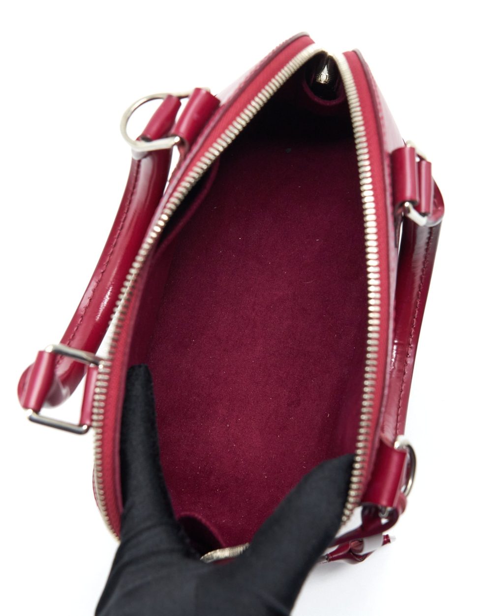 AAA Replica Louis Vuitton LV ALMA BB EPI DARK RED SHW