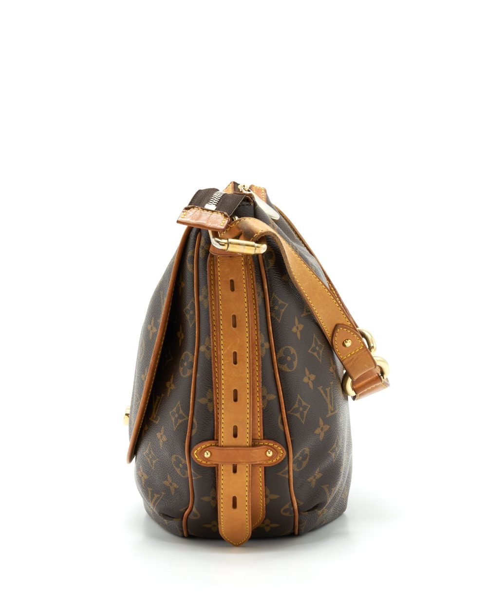 AAA Replica Louis Vuitton LV VINTAGE LARGE SHOULDER BAG MONOGRAM CANVAS GHW