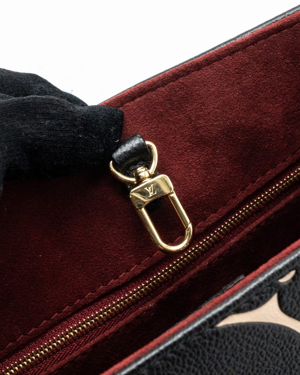 AAA Replica Louis Vuitton LV ONTHEGO PM BICOLOUR MONOGRAM EMPREINTE LEATHER BLACK/BEIGE GHW(NEW VERSION)